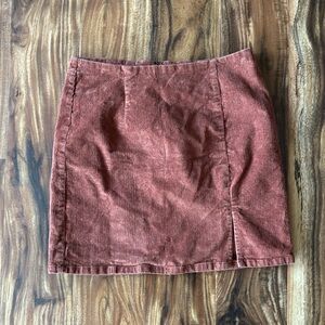 Aeropostale corduroy mini skirt, burnt orange/brown size small